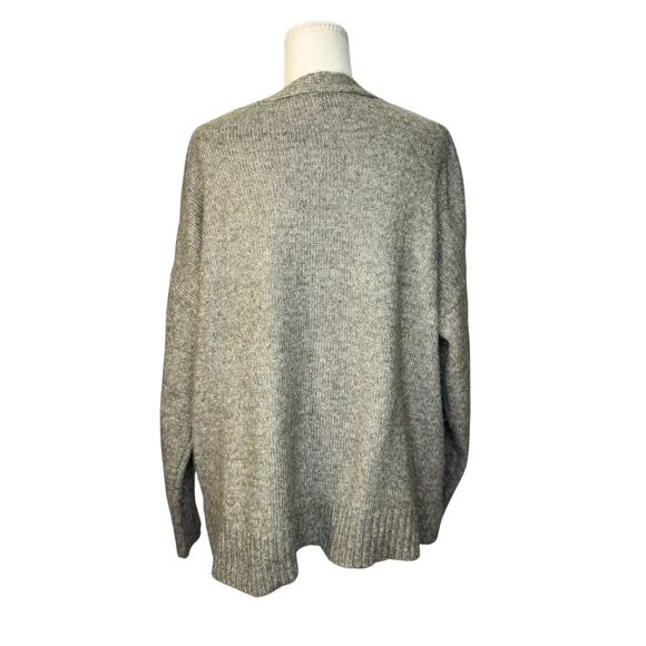 Ella Moss Cardigan Sweater Large Olive Green Minimalist Cozy Casual Layering - Picture 2 of 16